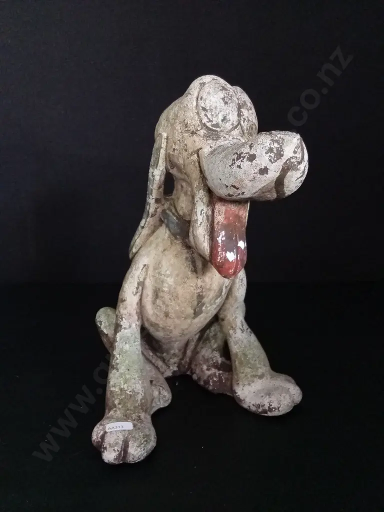 VINTAGE CONCRETE PLUTO FIGURINE H35CM Image 1++