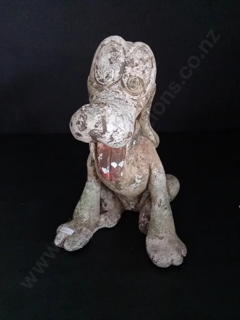 VINTAGE CONCRETE PLUTO FIGURINE H35CM Image 1++