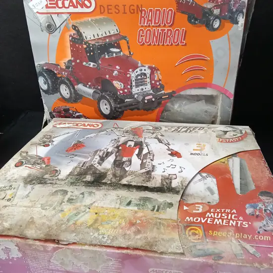 2 MECCANO SETS, DESIGN RADIO CONTROL AND SPEED PLAY 3 MODELS WITH INTERACTIVE ROBOT