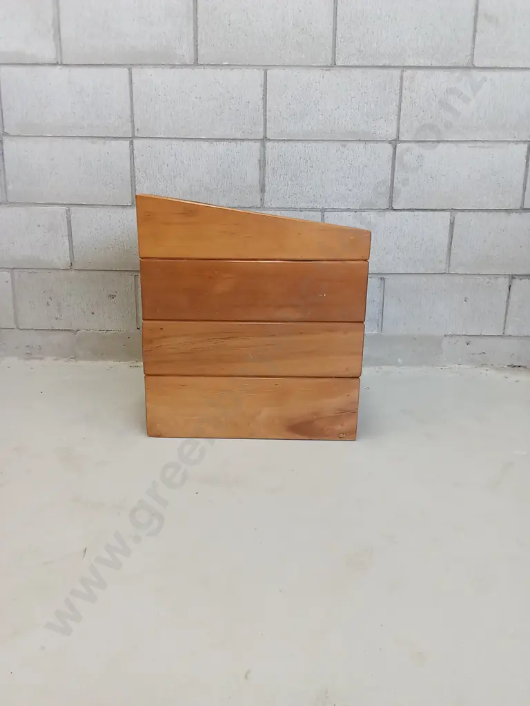 SOLID WOOD PLANTER BOX WITH SLANTED SIDE PROFILE, H 53CM X W 49CM X D 50CM Image 1++