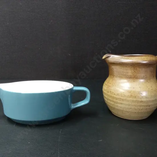 CROWN LYNN AND POTTERY GRAVY JUGS TALLEST H12CM