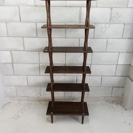 VINTAGE OPEN STACKED SHELF, H 158CM X W 58CM X D 28CM