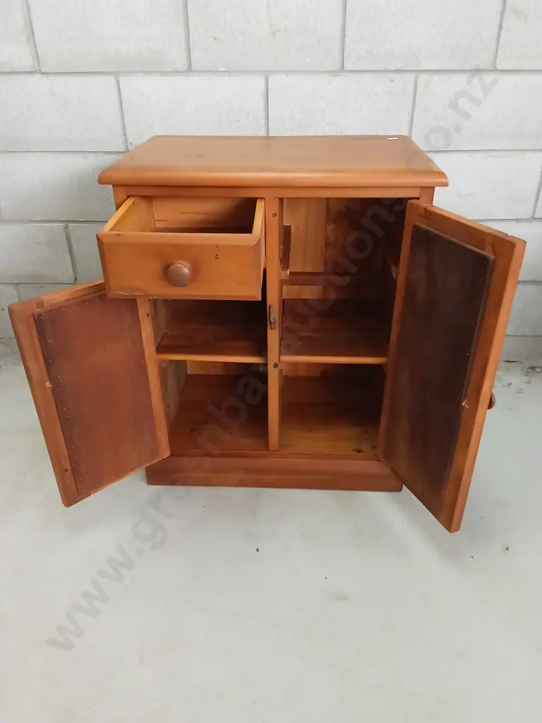 RUSTIC WOODEN STORAGE CABINET, H 80CM X W 65CM X D 40CM Image 1++