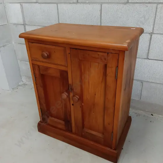 RUSTIC WOODEN STORAGE CABINET, H 80CM X W 65CM X D 40CM