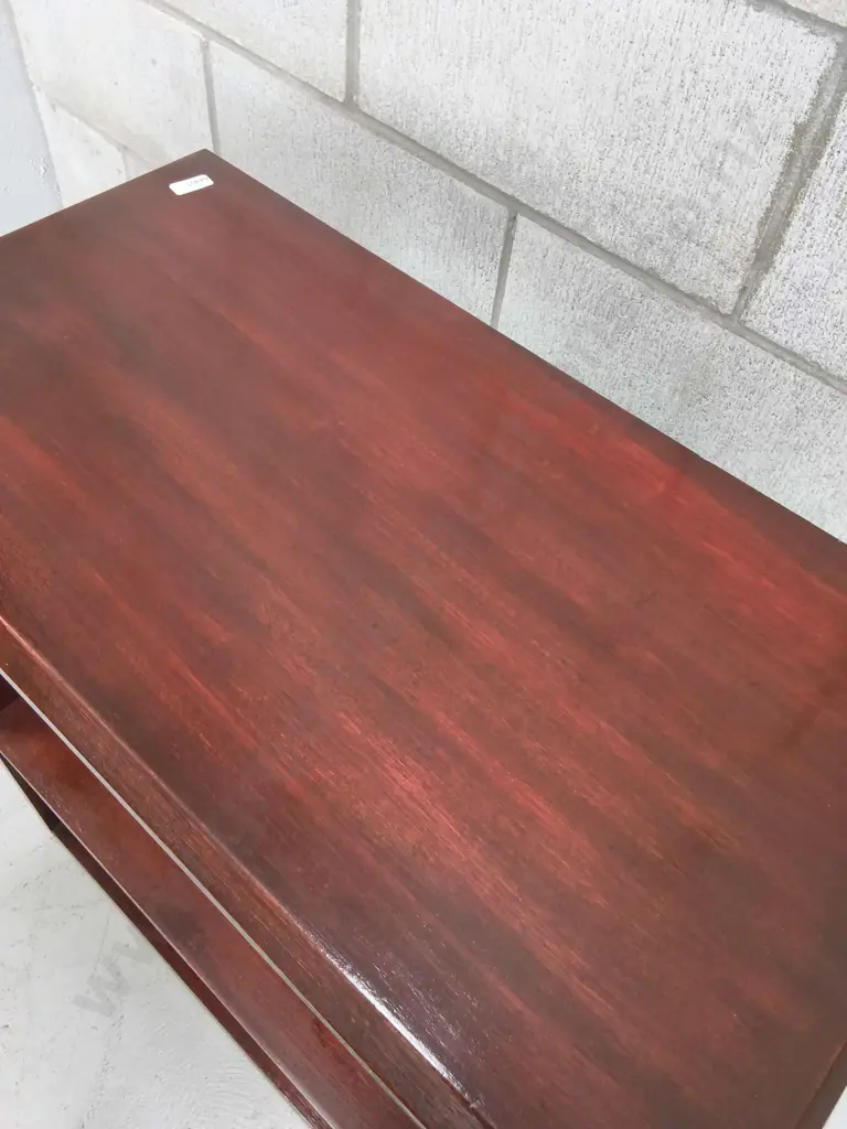 MULTI PURPOSE MAHOGANY FINISH WOODEN STORAGE CABINET, H 62 CM X W 57 CM X D 30 CM Image 1++