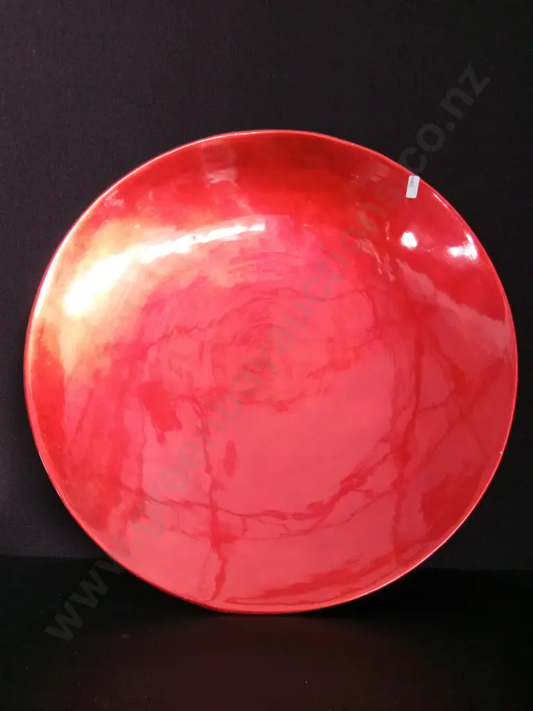 LARGE RED CIRCULAR DISH DIA 55CM Image 1++