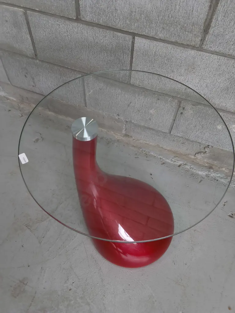 MID CENTURY MODERN "LAVA" TEARDROP SIDE TABLE, H 53 CM Image 1++
