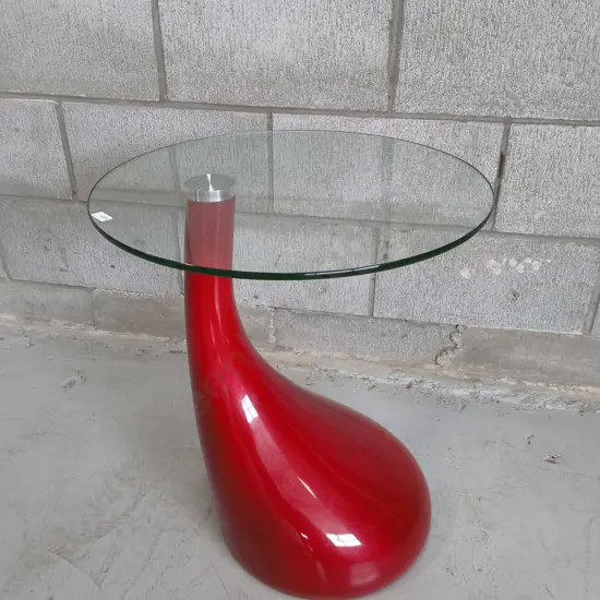 MID CENTURY MODERN "LAVA" TEARDROP SIDE TABLE, H 53 CM