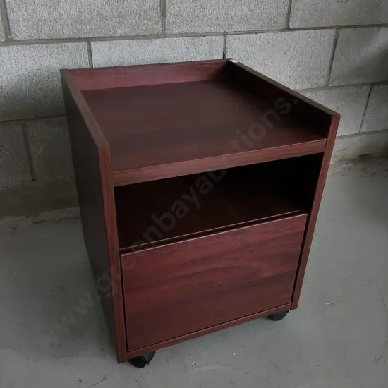 MOBILE BEDSIDE CABINET WITH WHEELS, H 50 CM X W 40 CM X D 40 CM