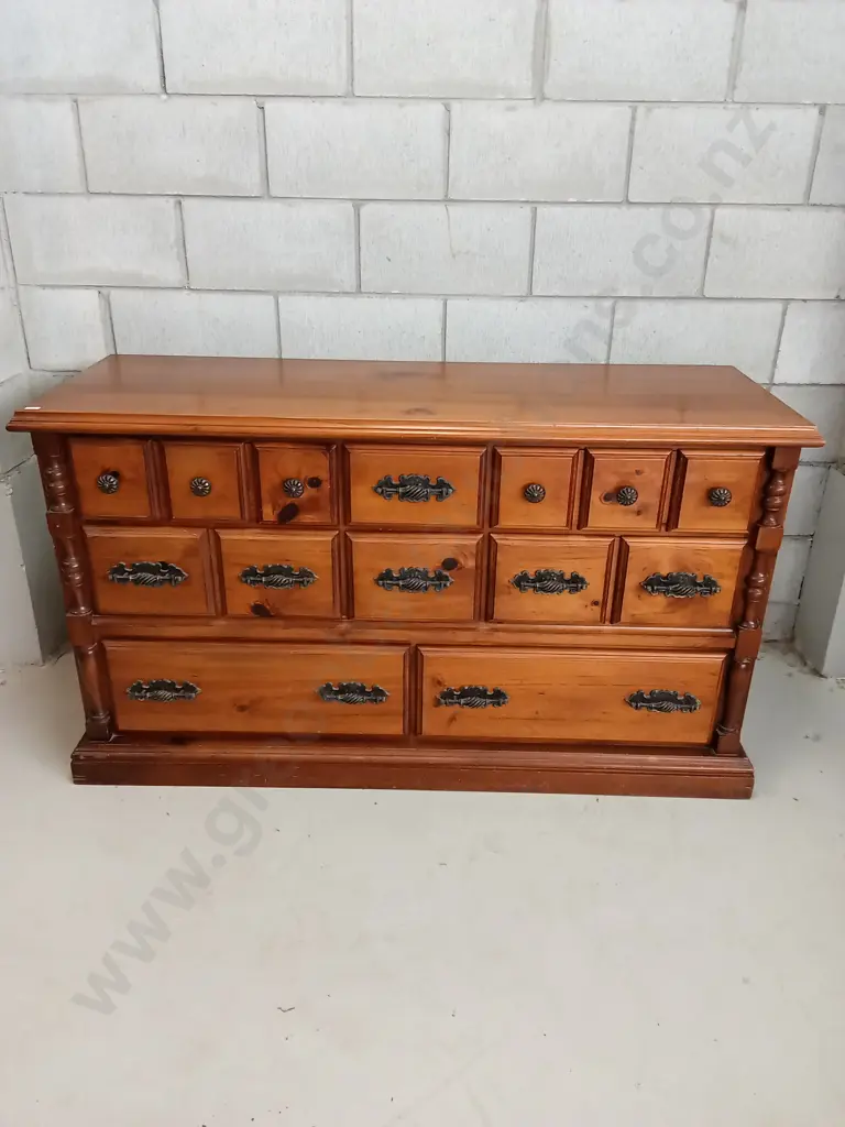 RUSTIC SOLID WOOD DRAWER, H 80CM X W 140CM X D 49CM Image 1++