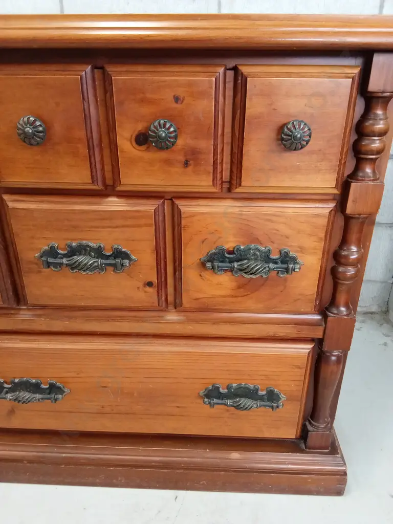 RUSTIC SOLID WOOD DRAWER, H 80CM X W 140CM X D 49CM Image 1++