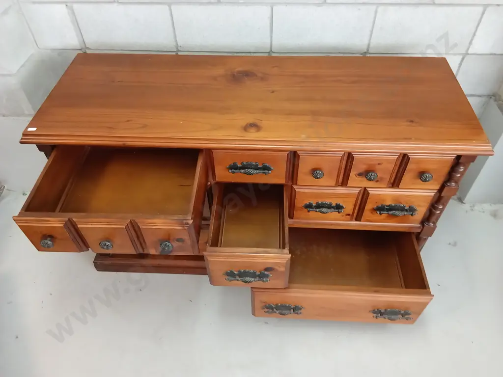 RUSTIC SOLID WOOD DRAWER, H 80CM X W 140CM X D 49CM Image 1++