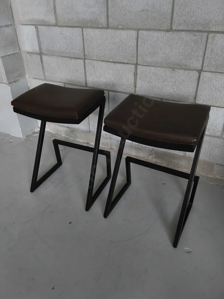 PAIR OF Z FRAME BARSTOOLS, H 63 CM Image 1++