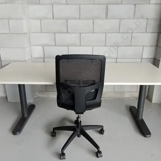 WORKSTATION SOLID STEEL LEGS, INCLUDING CHAIR, H 72CM X L 200CM X W 80CM