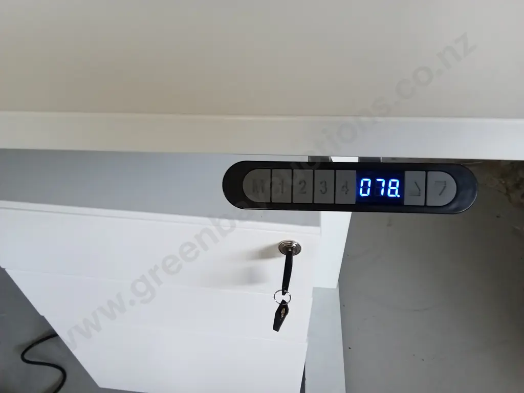 ELECTRIC HEIGHT ADJUSTABLE DESK WITH 2X 3 DRAWER MOBILES AND GAS LIFT CHAIR CHAIR, L 200CM X W 80CM Image 1++