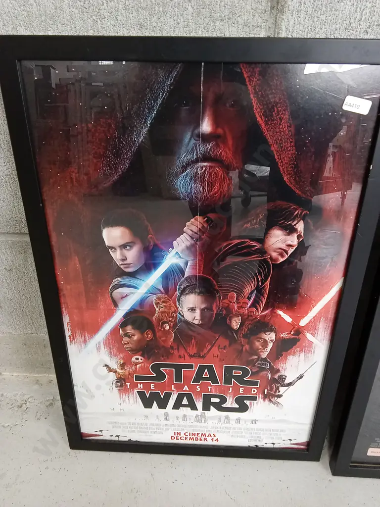 STAR WARS FRAMED MOVIE POSTERS, LARGER ONE IS 42CM X 60CM Image 1++