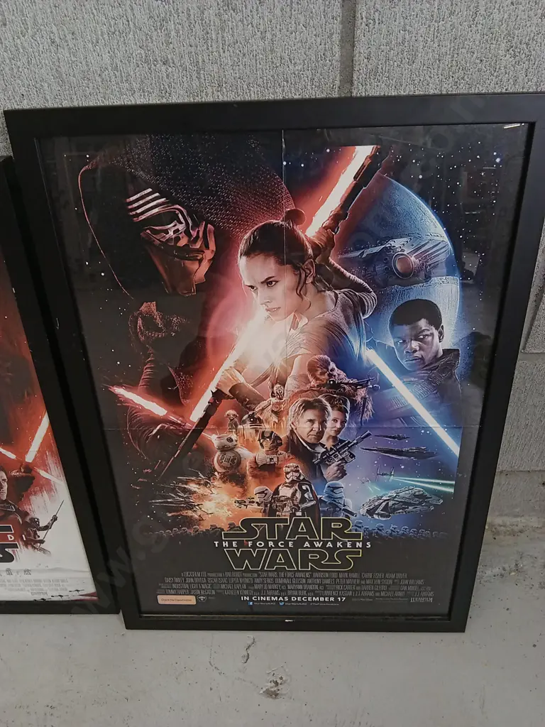 STAR WARS FRAMED MOVIE POSTERS, LARGER ONE IS 42CM X 60CM Image 1++