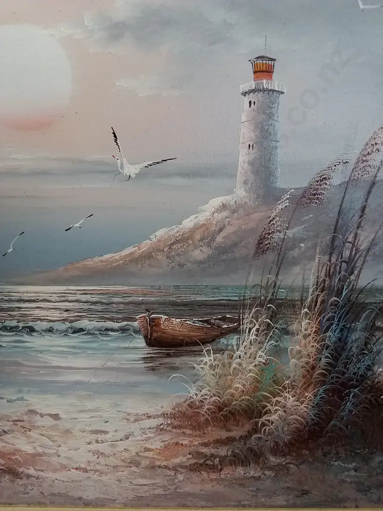 LARGE FRAMED OIL ON CANVAS PAINTING, 102CM X 72CM Image 1++