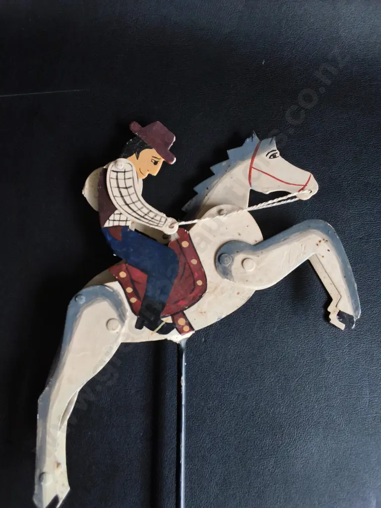 VINTAGE KINETIC WESTERN BALANCING TOY Image 1++