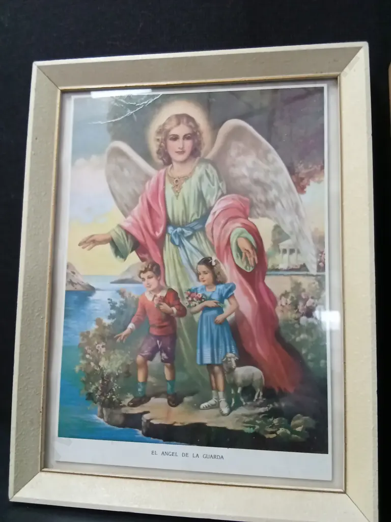 2 FRAMED VINTAGE ARTWORKS LARGEST 34 X 26CM Image 1++