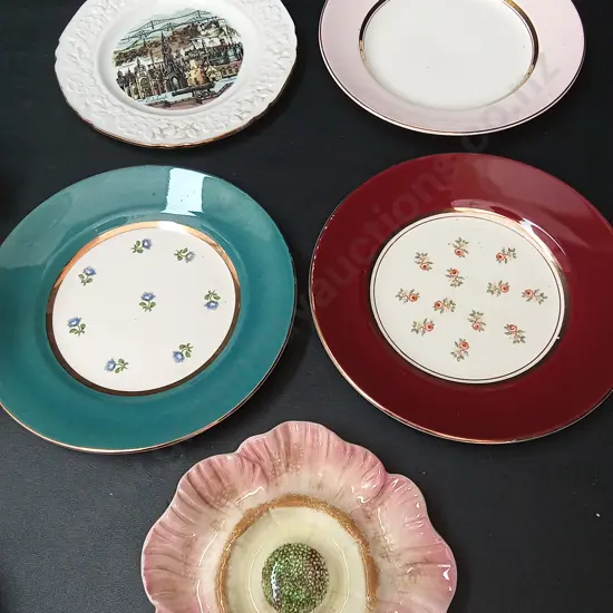 5 PLATES LARGEST D23.5CM INCLUDING CROWN LYNN, ASCOT AND MADDOCK