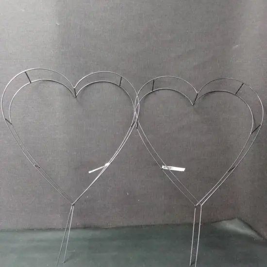 2 TAKASHO TOPIARY FRAME HEARTS 35CM