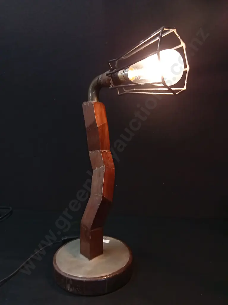 HANDMADE INDUSTRIAL STYLE DESK LAMP H51CM WORKING Image 1++