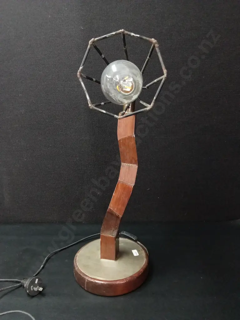 HANDMADE INDUSTRIAL STYLE DESK LAMP H51CM WORKING Image 1++
