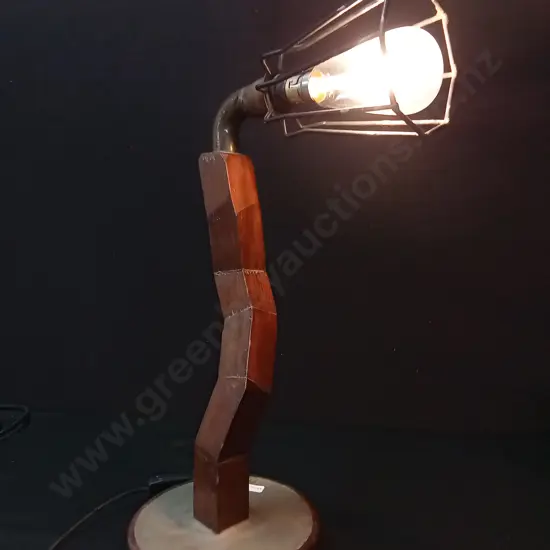HANDMADE INDUSTRIAL STYLE DESK LAMP H51CM WORKING