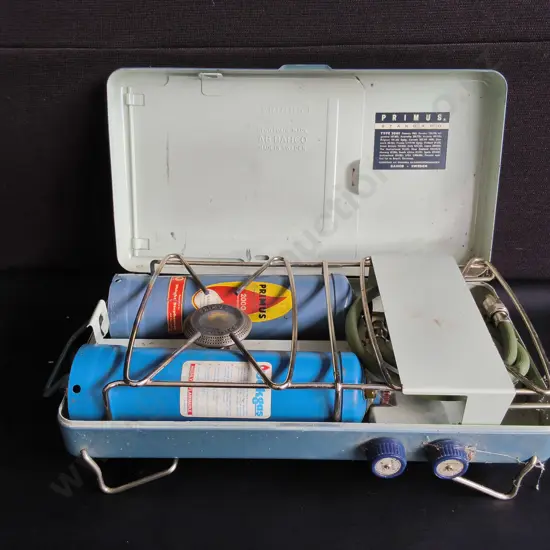 PRIMUS MODEL 2063 TWO BURNER PORTABLE GAS CAMPING STOVE