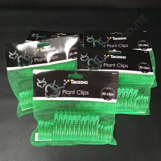 5 PACKETS OF 20 BRAND NEW TAKASHO PLANT CLIPS