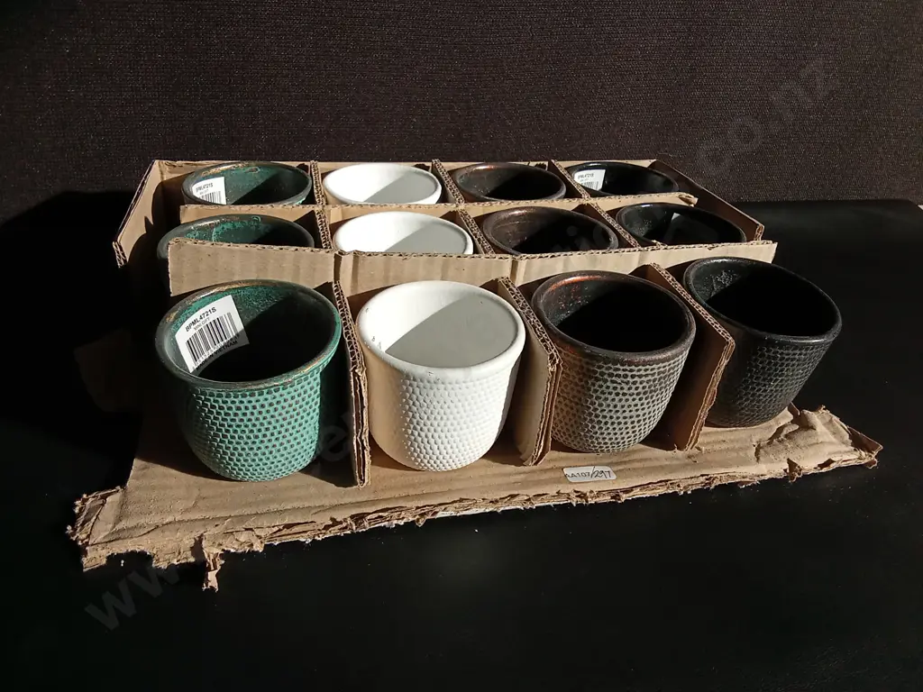 SET OF 12 BRAND NEW MINI PLANT POTS H 6.5CM Image 1++