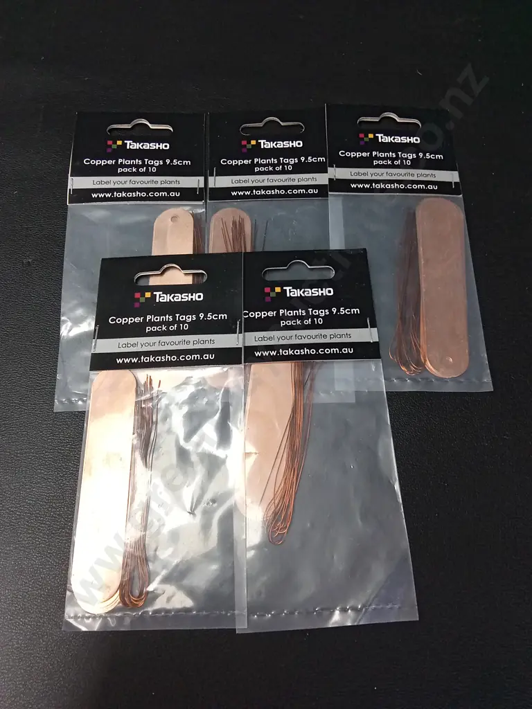 5 TAKASHO COPPER PLANT TAGS 9.5CM 10 PACK Image 1++