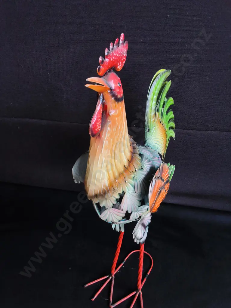 METAL DECORATIVE ROOSTER GARDEN DECOR, H 56 CM Image 1++