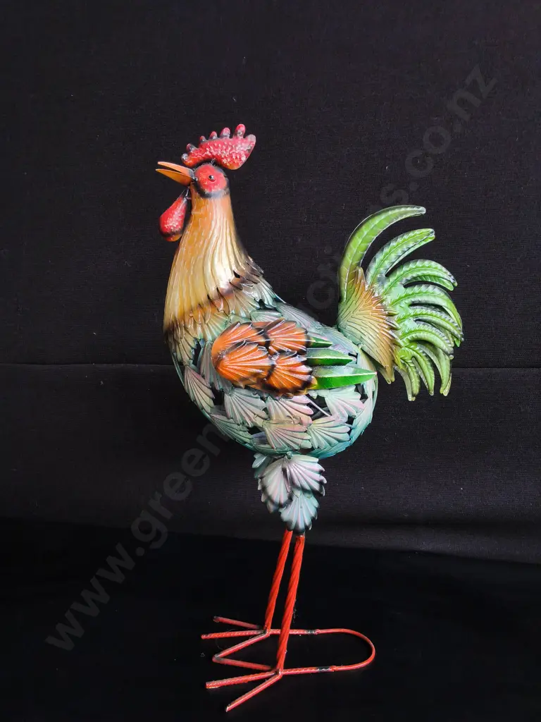 METAL DECORATIVE ROOSTER GARDEN DECOR, H 56 CM Image 1++