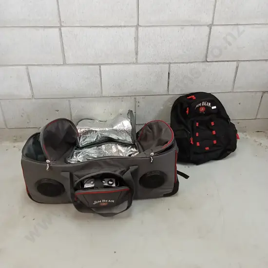 JIM BEAM COOLER BAG WITH SPEAKERS AND BACKPACK