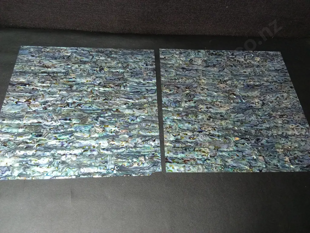2 SHEETS OF GENUINE PĀUA SHELL 30CM X 30CM Image 1++