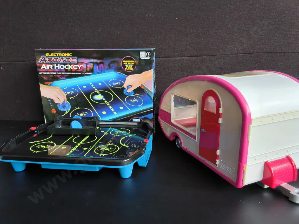 TOYS, DOLL CARAVAN AND TABLE AIR HOCKEY Image 1++