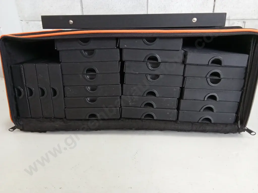 SUIT CASE FULL OF 25 DISPLAY CASES, EACH CASE IS 49CM X 17CM Image 1++