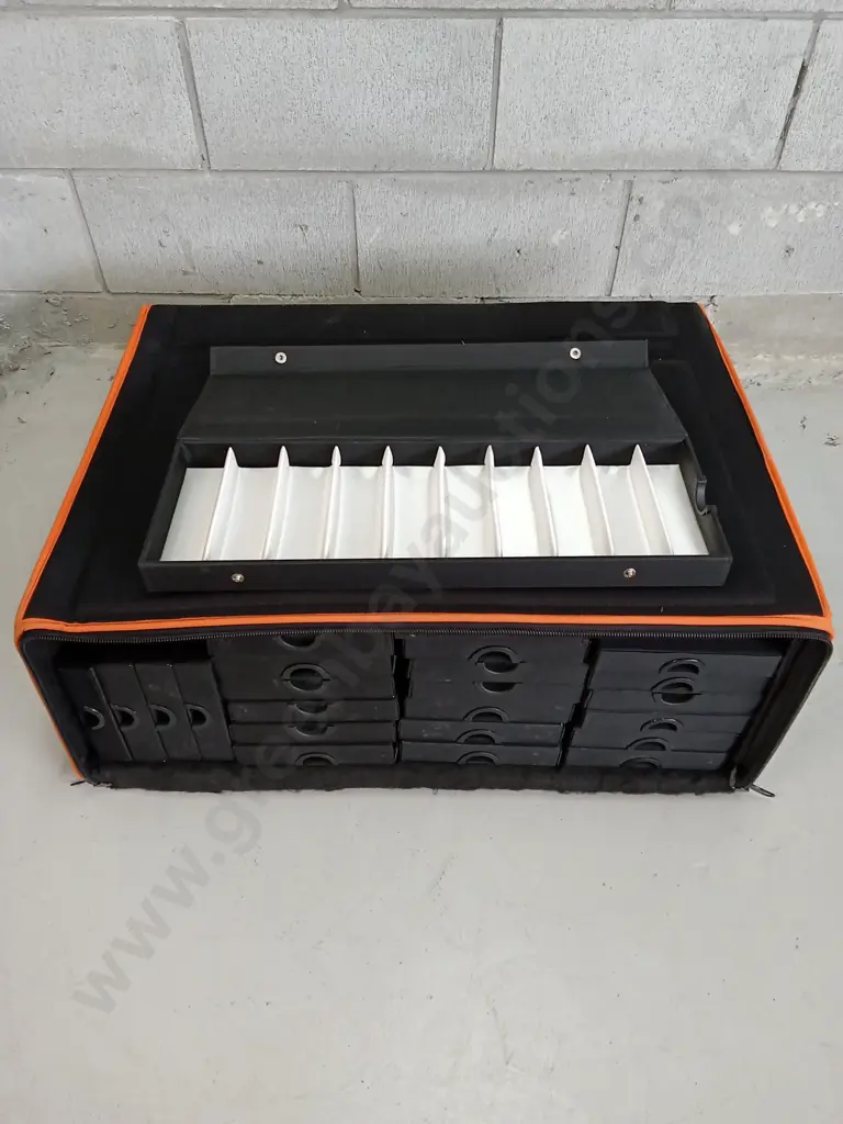 SUIT CASE FULL OF 25 DISPLAY CASES, EACH CASE IS 49CM X 17CM Image 1++