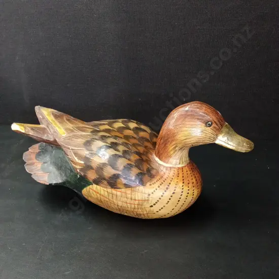 WOODEN DUCKS FIGURE L42CM H20CM