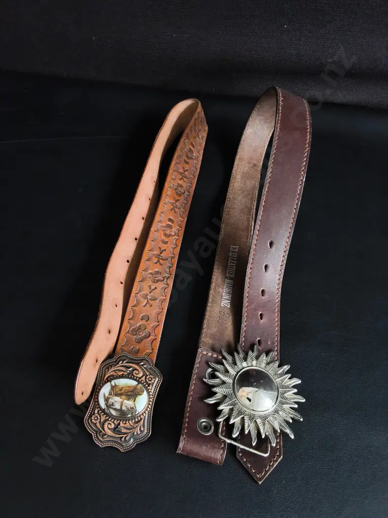 PAIR OF LEATHER BELTS Image 1++