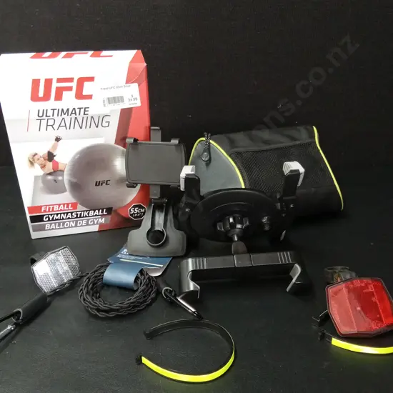 BOX OF EXCERCISE EQUIPMENT