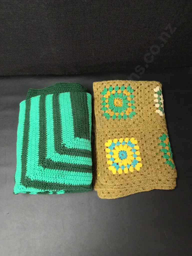 2 CROCHET BLANKETS Image 1++