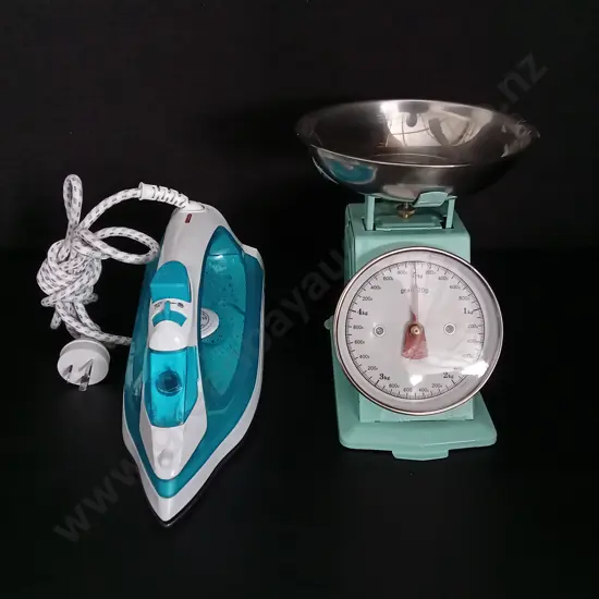 HOUSEHOLD ITEMS SCALE AND IRON