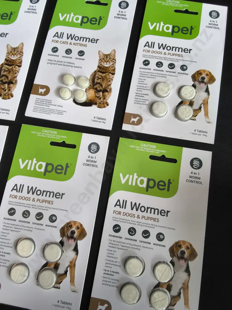6 BRAND NEW PACKS OF PET WORMERS Image 1++