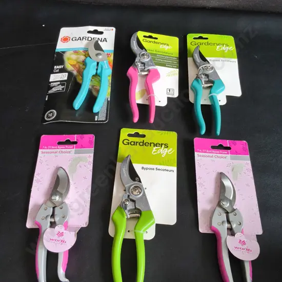 6 BRAND NEW GARDENING SECATEURS