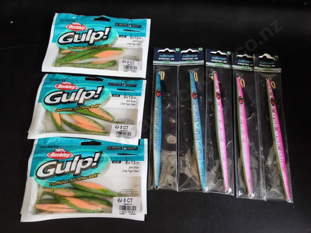 8 PIECES, BRAND NEW FISHING BAIT AND JIGS Image 1++