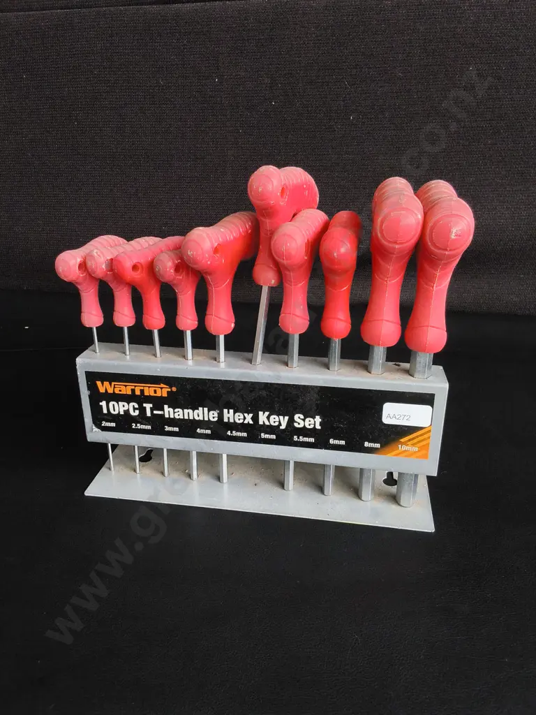 10 PIECE WARRIOR T-HANDLE HEX KEY SET Image 1++