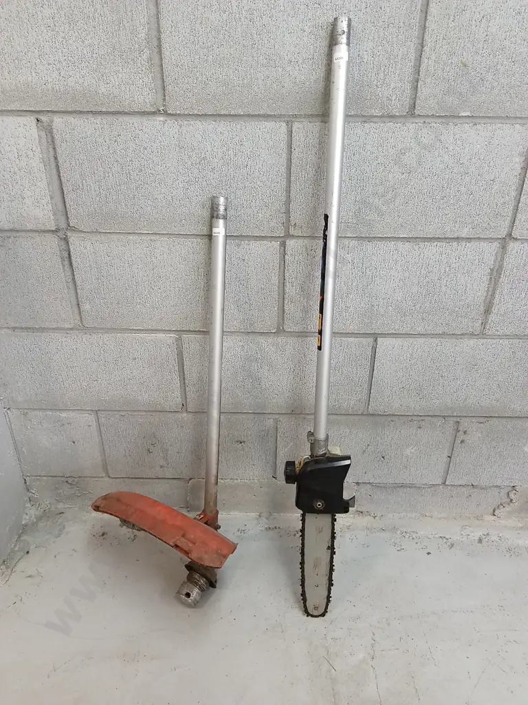 ATTACHMENT PIECES, WEED WHACKER AND CHAINSAW. Image 1++